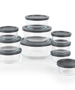 Pyrex® Simply Store® 20-piece Set with Gray Lids