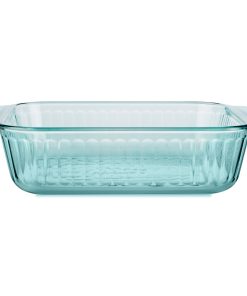 Pyrex® Sculpted Tinted Glass 8 Square Baking Dish. Aqua