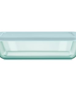 Pyrex® Simply Store® Tinted Glass 6-cup Rectangle Storage Container with Lid. Aqua