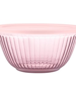 Pyrex® Sculpted Tinted Glass 2.3QT Mixing Bowl with Lid. Pink