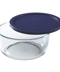 Pyrex® Simply Store® 7-cup Glass Food Storage Container with Blue Lid