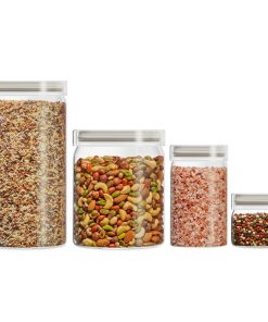 Pyrex® 4-Piece Lightweight Glass Canister Set
