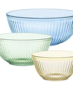 Pyrex® Colors Sculpted Tinted 3-piece Mixing Bowl Set