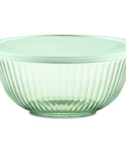 Pyrex® Colors Sculpted Tinted 2.3-quart Mixing Bowl with Lid. Green
