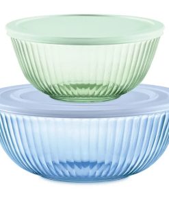 Pyrex® Colors Sculpted Tinted 4-piece Mixing Bowl Set