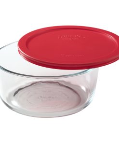 Pyrex® Simply Store® 7-cup Glass Food Storage Container with Red Lid